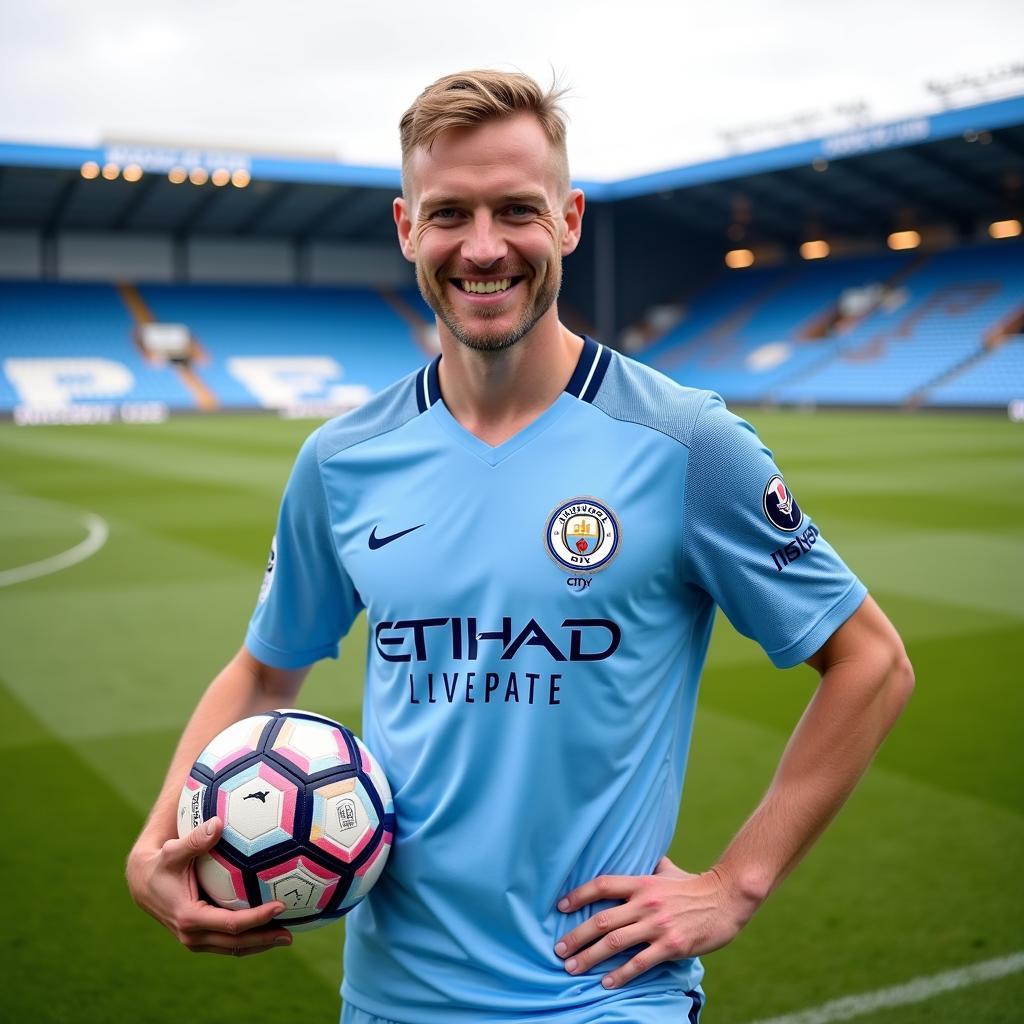 Erling Haaland in Manchester City Kit