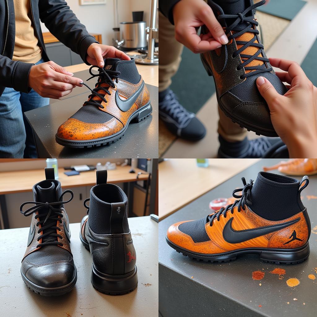 Erling Haaland collaborating with Nike designers on his signature Phantom GX football boots