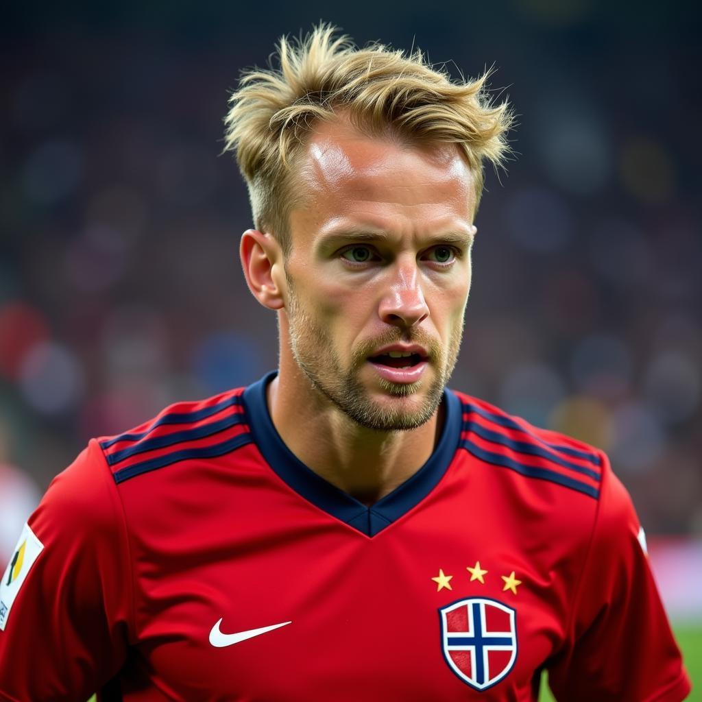 Erling Haaland representing the Norway national team