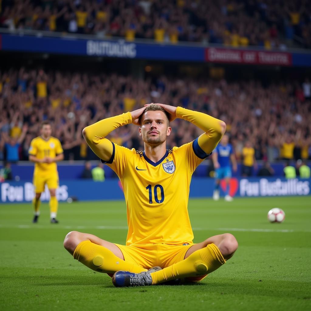 Erling Haaland celebrating after scoring a penalty