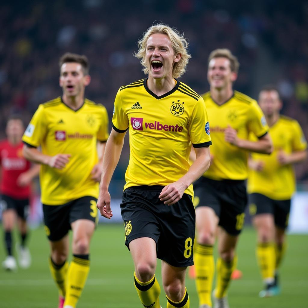 Erling Haaland during his time at Borussia Dortmund