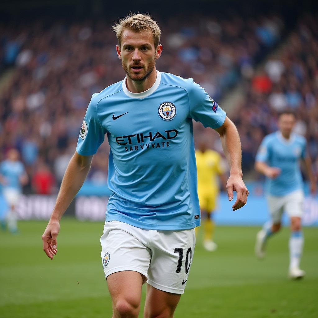 Erling Haaland in action for Manchester City