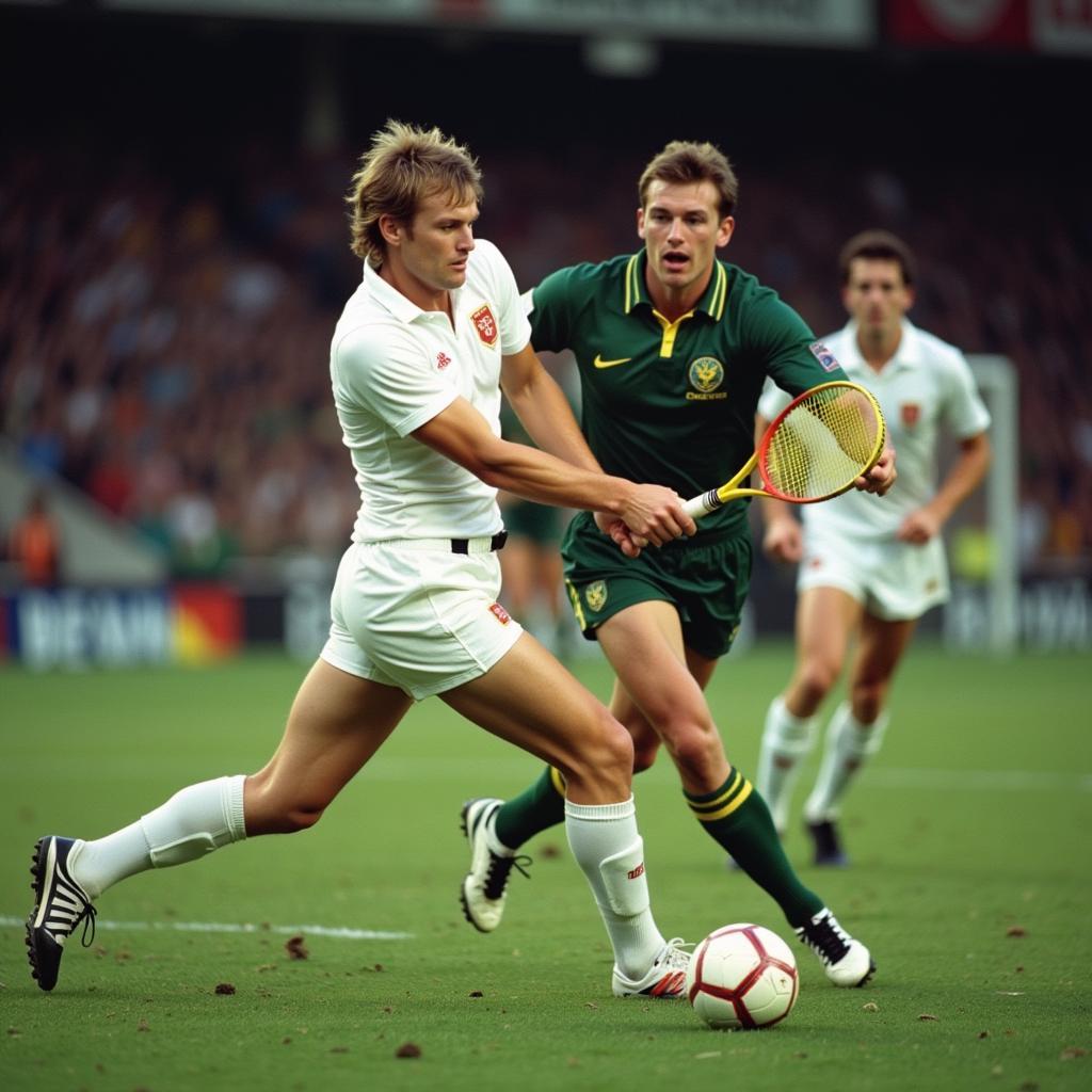 Erling Haaland powers a shot past the goalkeeper