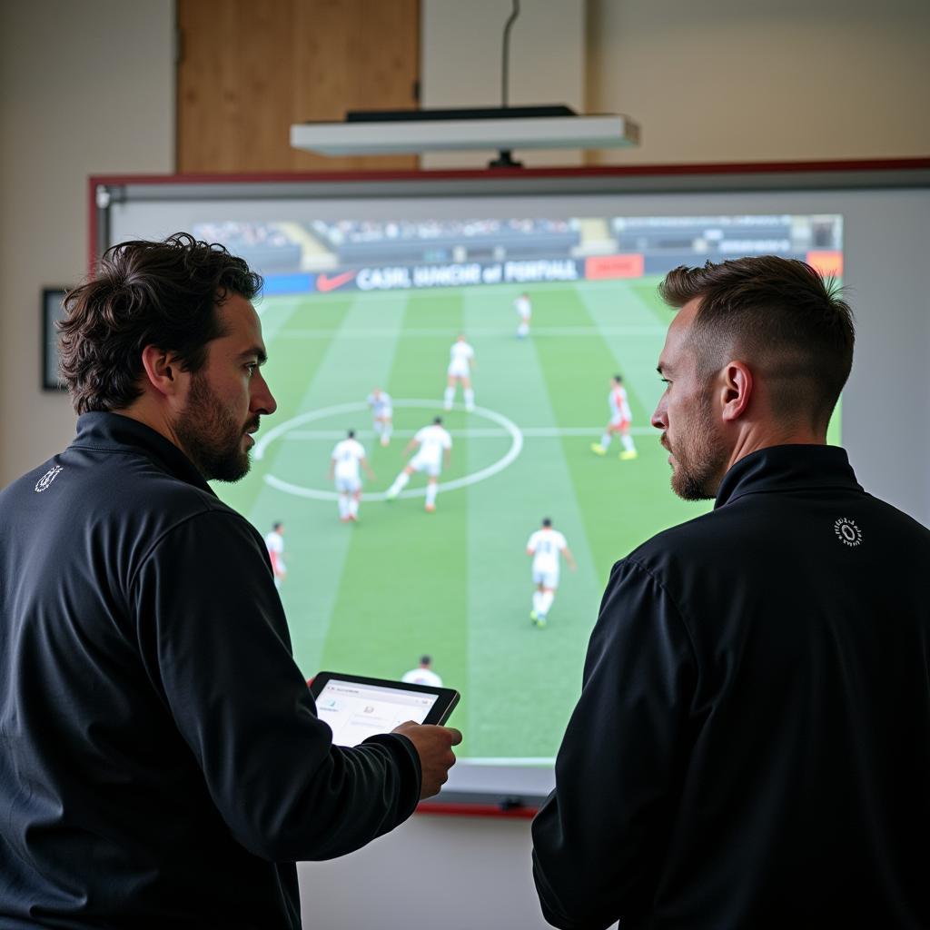 Erling Haaland in Tactical Discussion with Coach