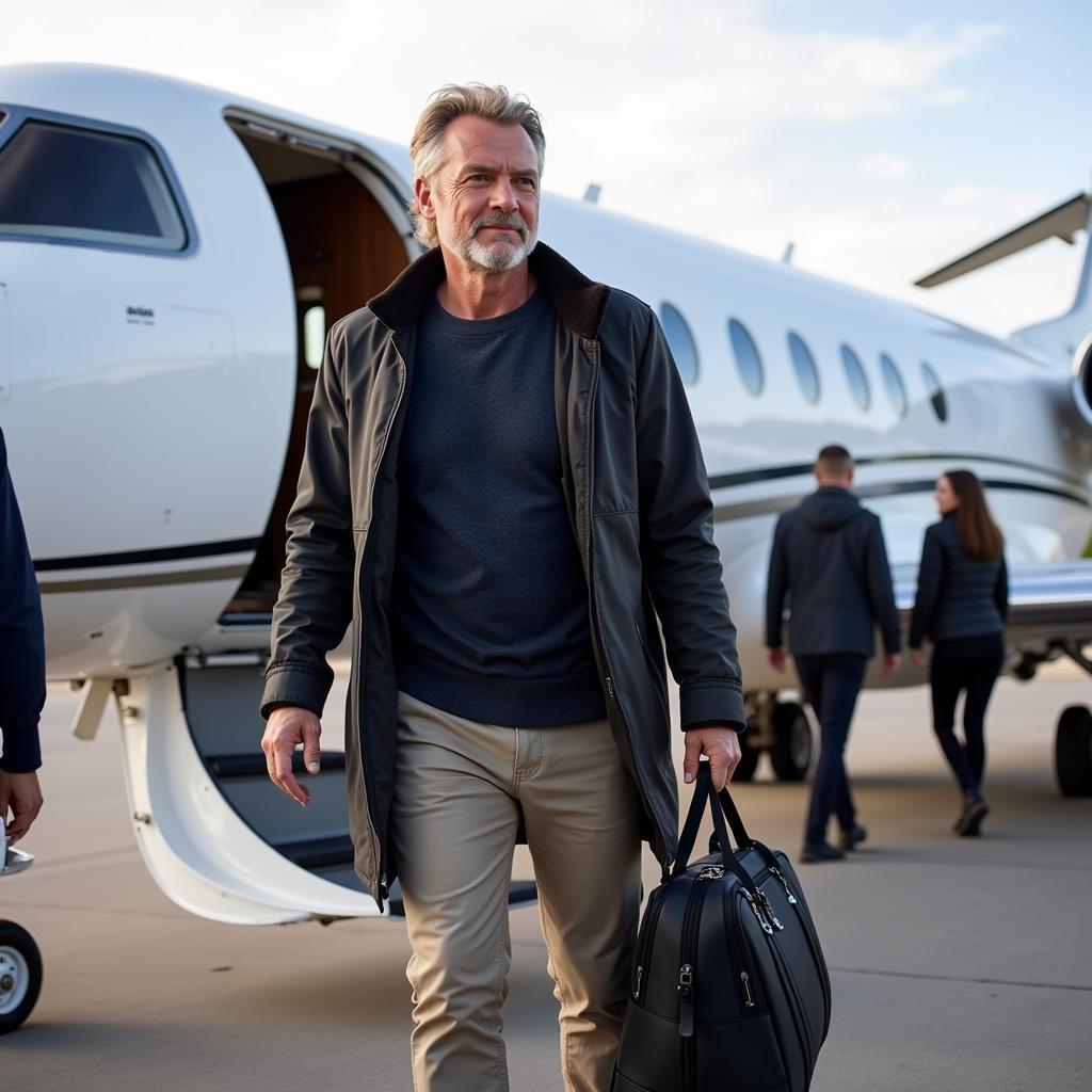 Erling Haaland Boarding Private Jet