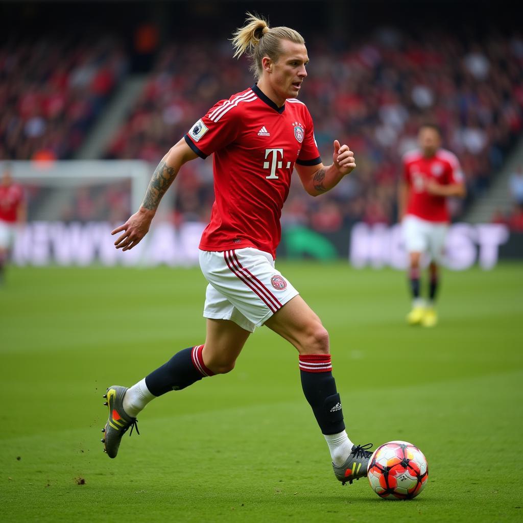 Erling Haaland running with the ball