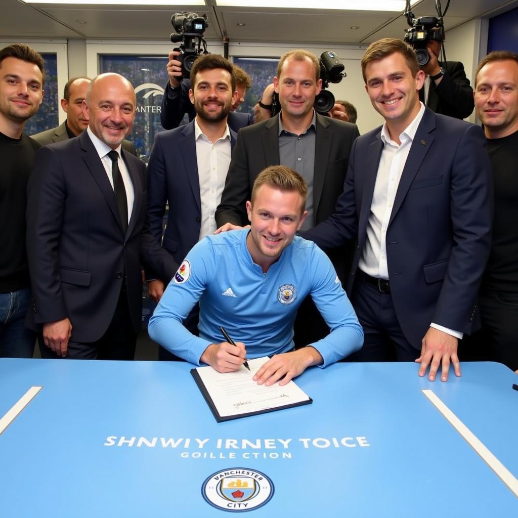 Haaland signs his contract with Manchester City