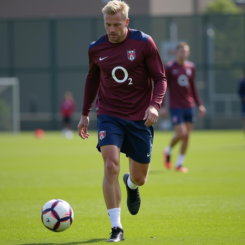 Erling Haaland during training