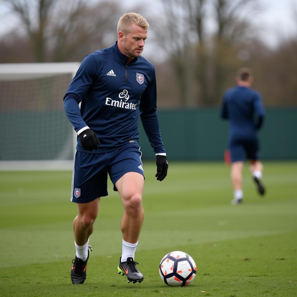 Erling Haaland training intensely