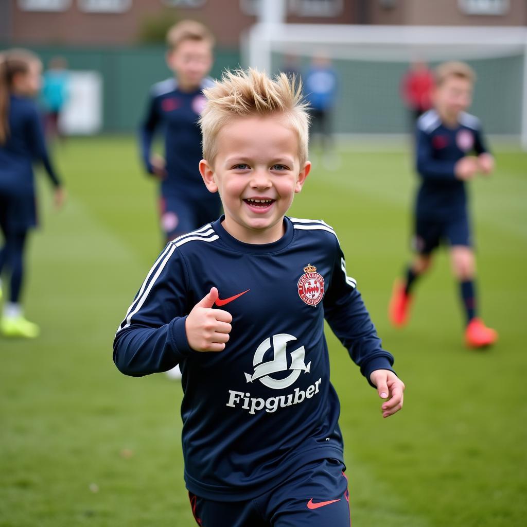 Erling Haaland during his youth years with Bryne FK