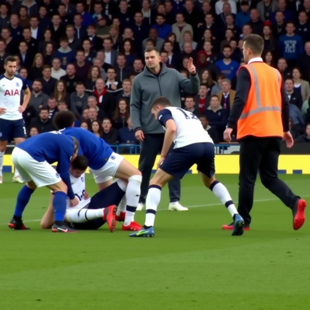 Everton Player Injury During Tottenham Match