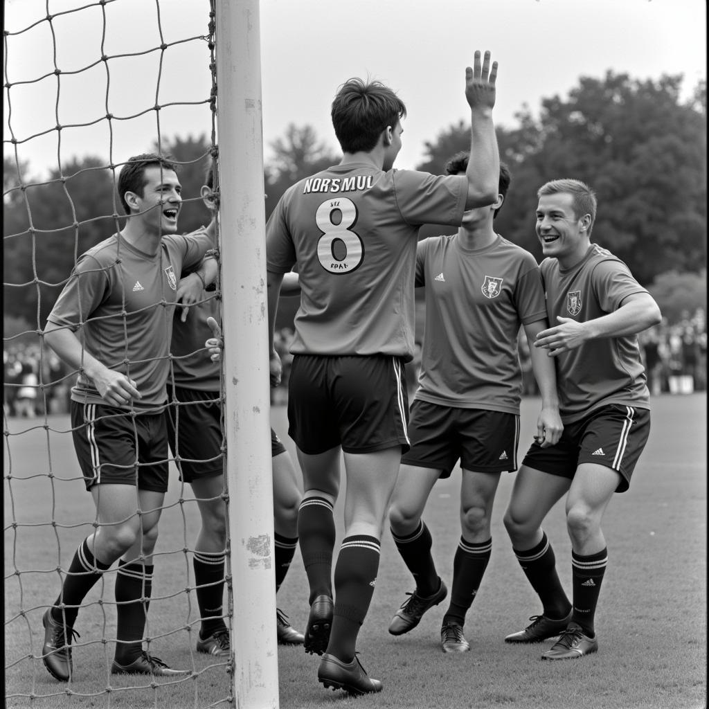 Famous Football Players Celebrating Goal