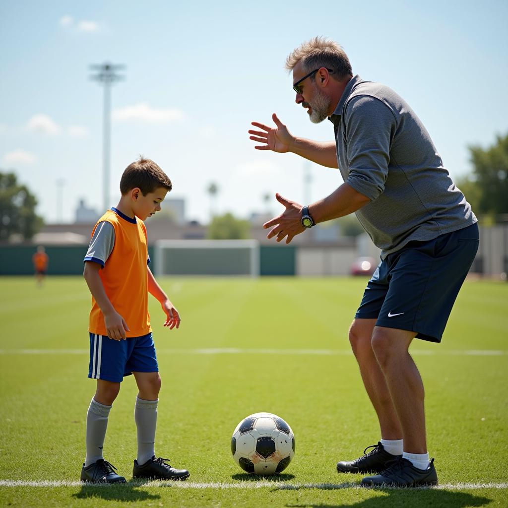 Father Putting Pressure on Young Footballer