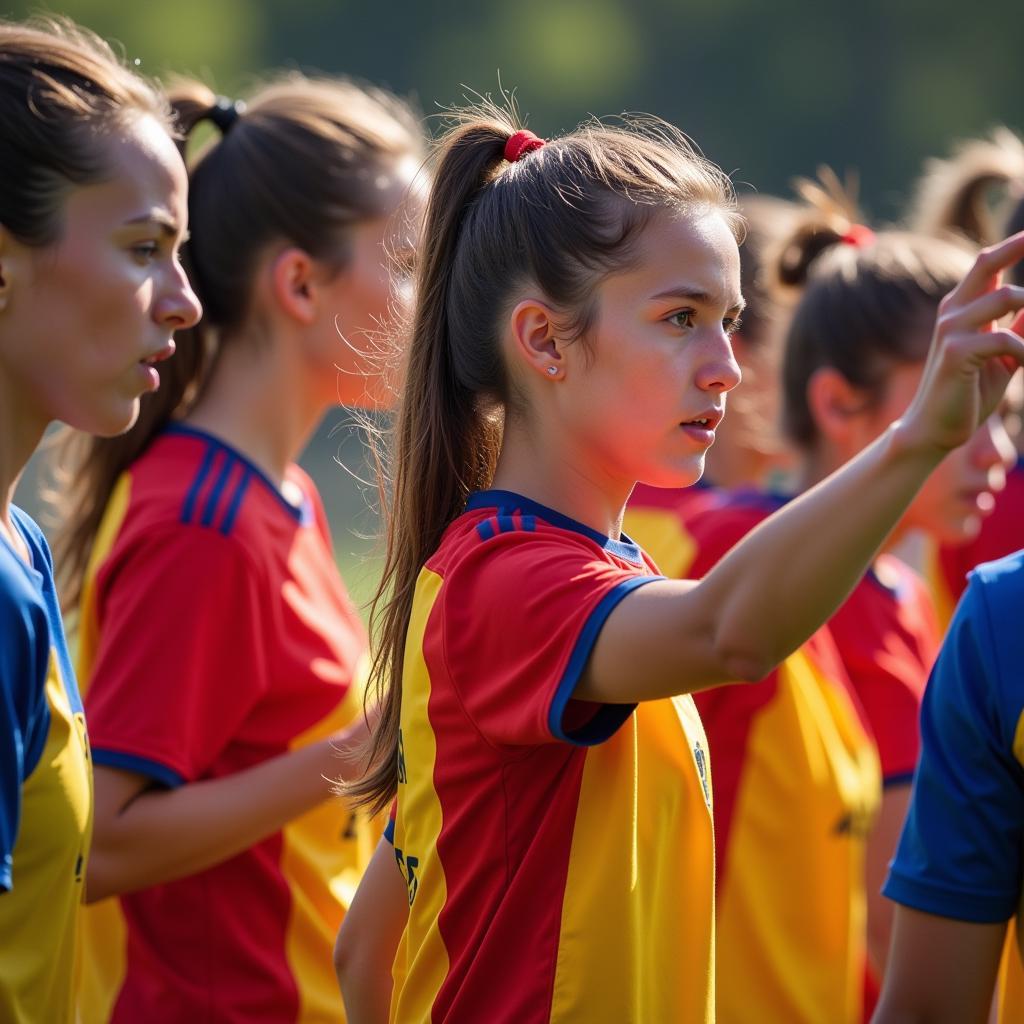 Female football players from Quang Nam training rigorously