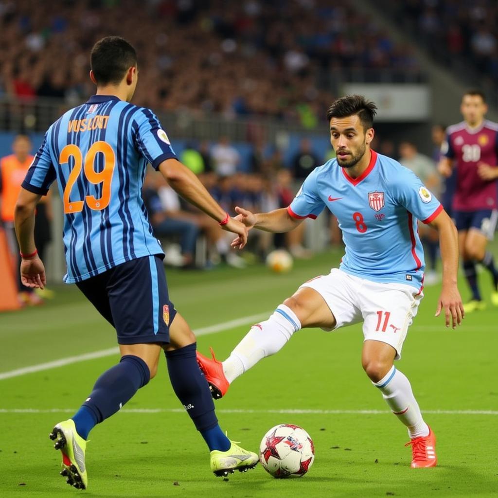 Fernando Muslera distributing the ball with precision