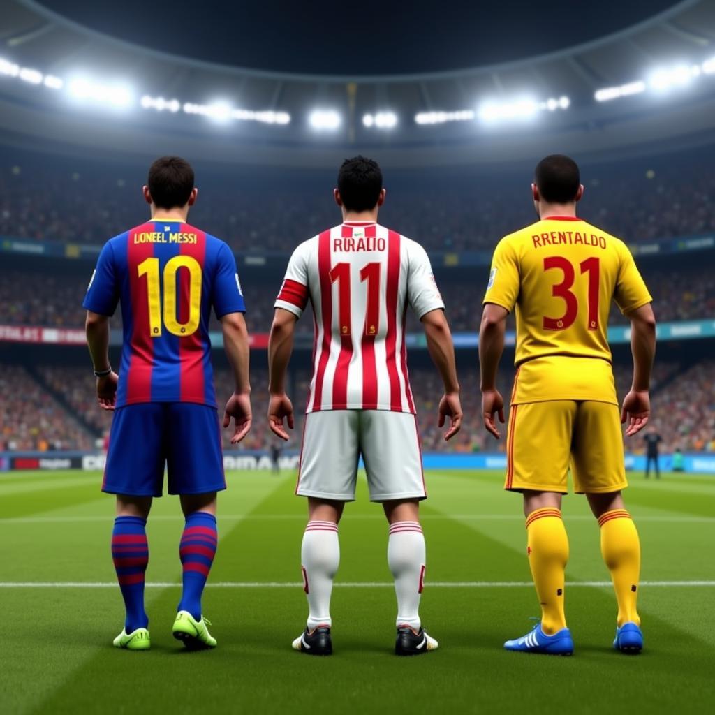 Messi, Ronaldo, and Iniesta in FIFA 2013