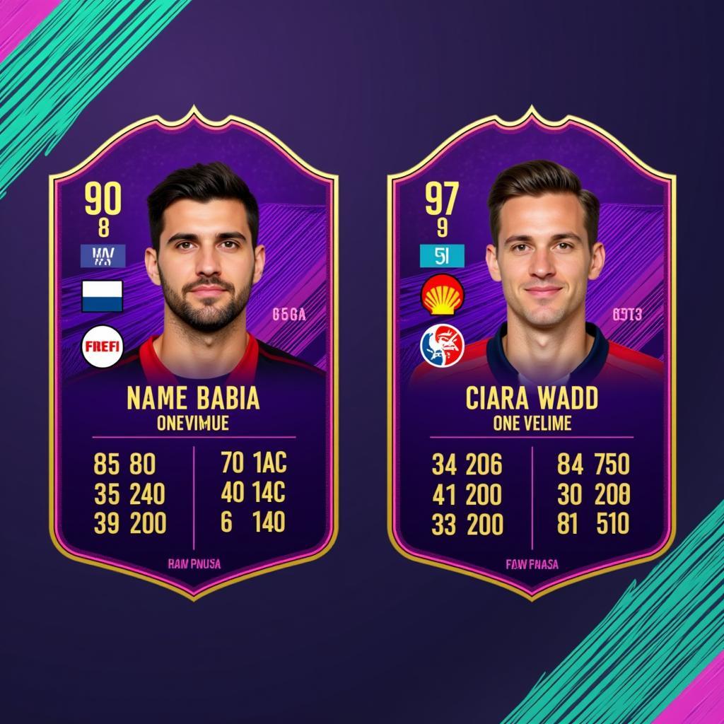 FIFA Mobile player comparison screen