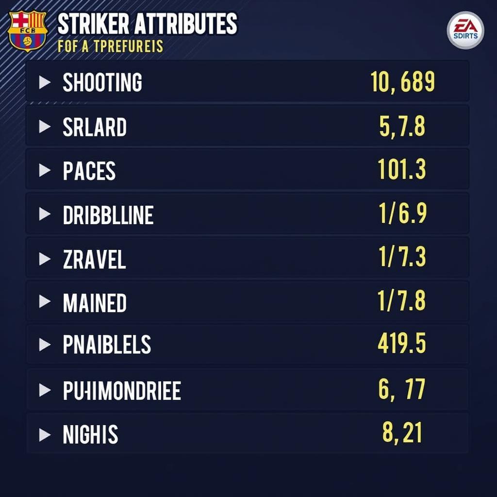 FIFA Mobile Striker Attributes