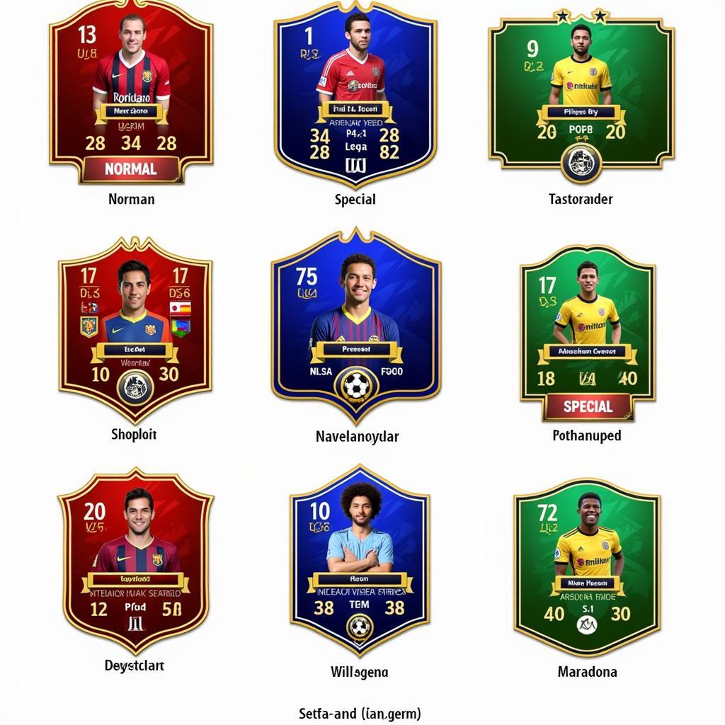 FIFA Online 3 Player Card Types - Normal, Special, and Legendary