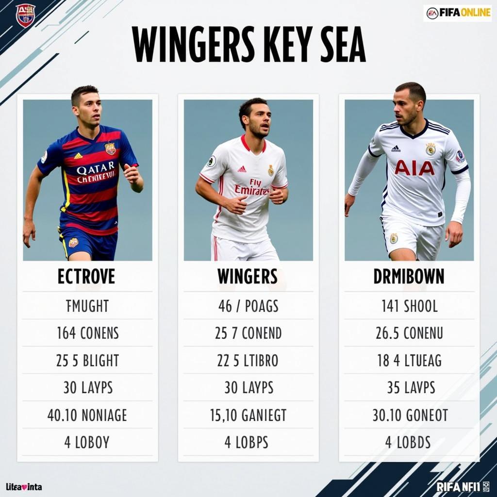 FIFA Online 4 Winger Stats Comparison