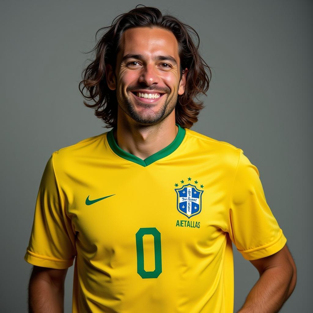 Filipe Luis representing Brazil in international competition