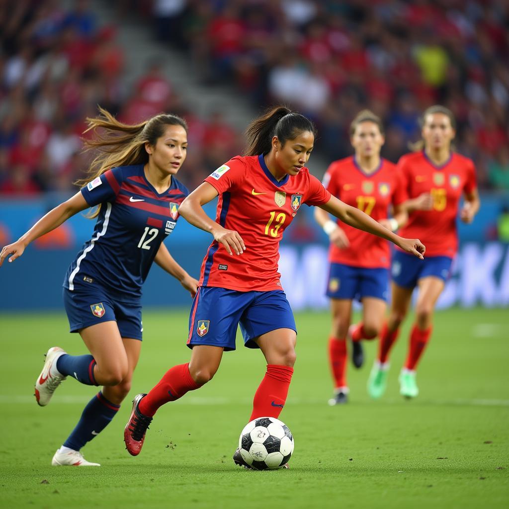 The Philippine Women's National Football Team in action