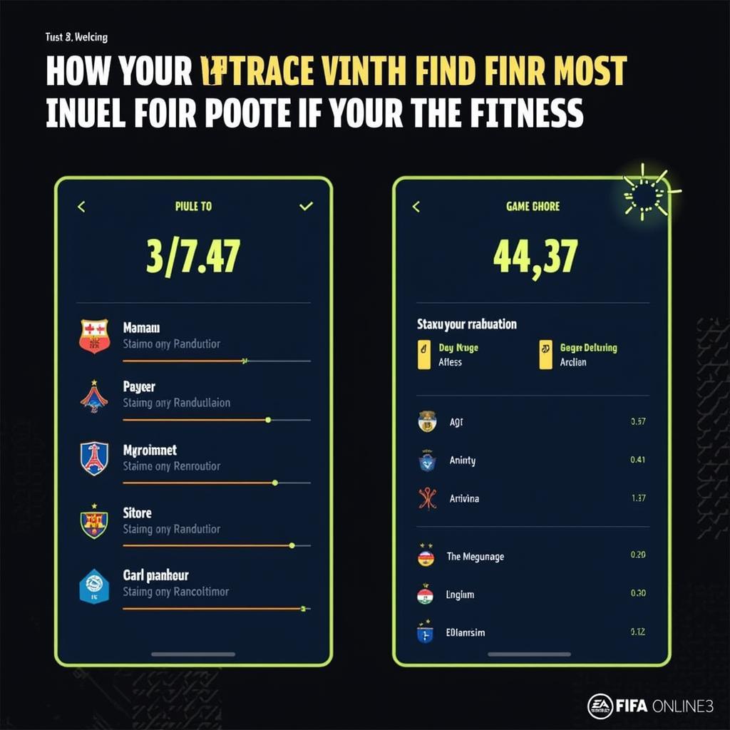 Fitness Monitoring in FIFA Online 3