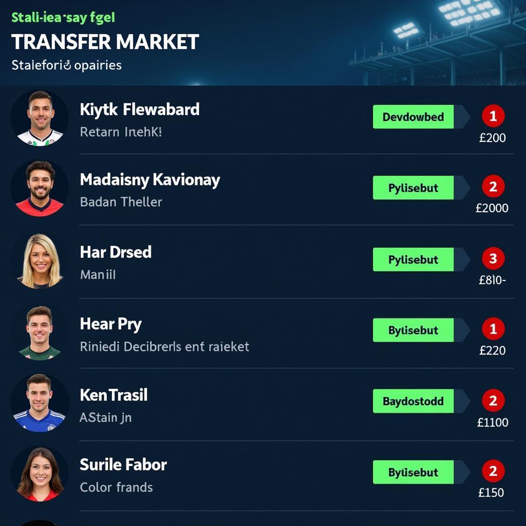 FO3 Transfer Market Screenshot