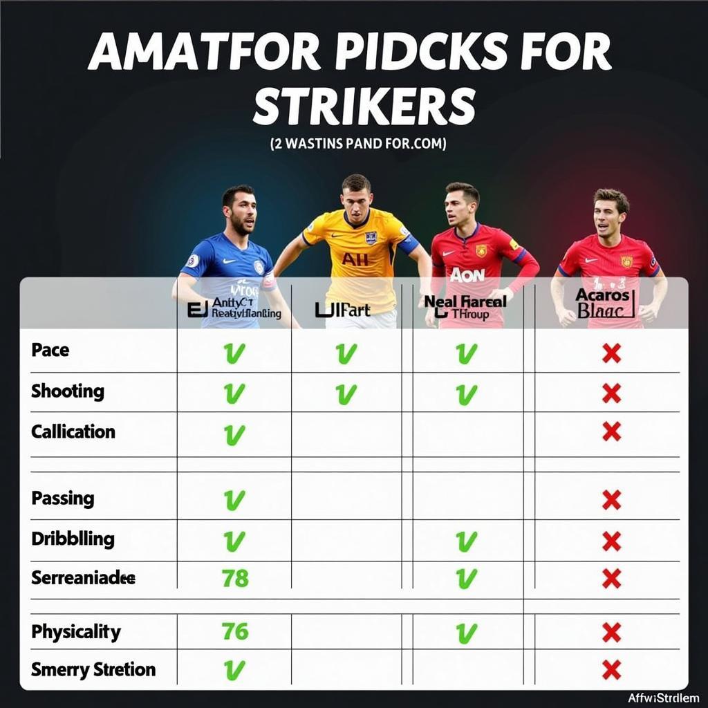 FO4 Striker Comparison Chart