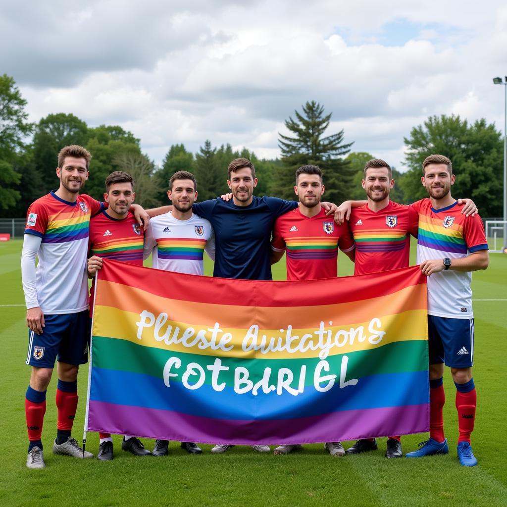 Football Players Supporting LGBTQ+ Inclusion