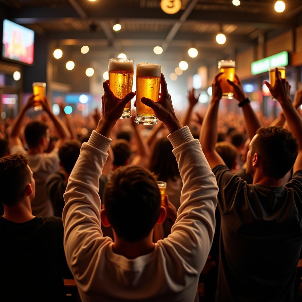 Football Fans Celebrating