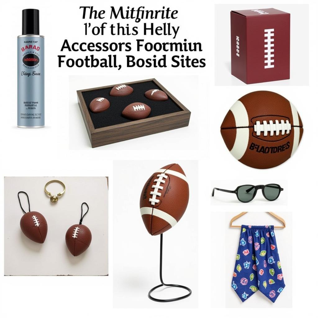 A collection of football-themed phone accessories, including PopSockets, wireless chargers, and phone ring holders