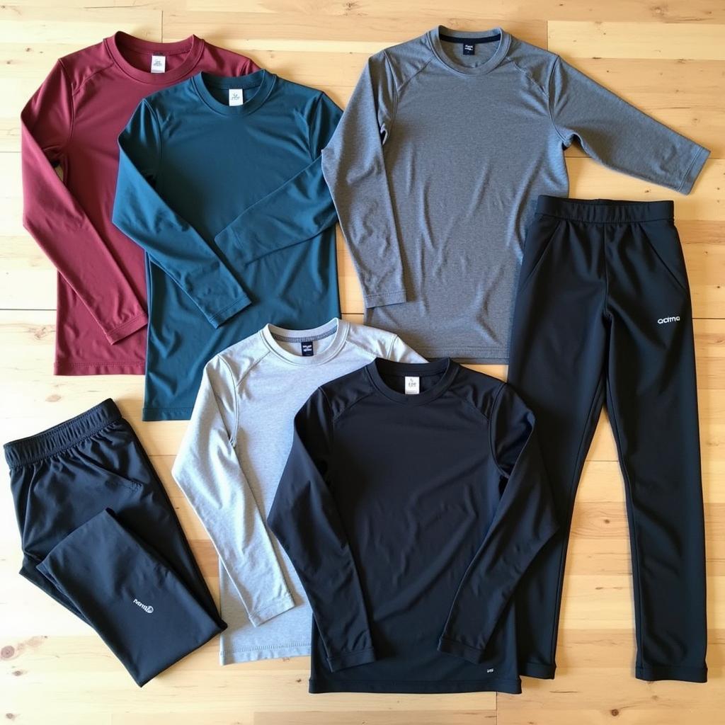 Different types of football player base layers