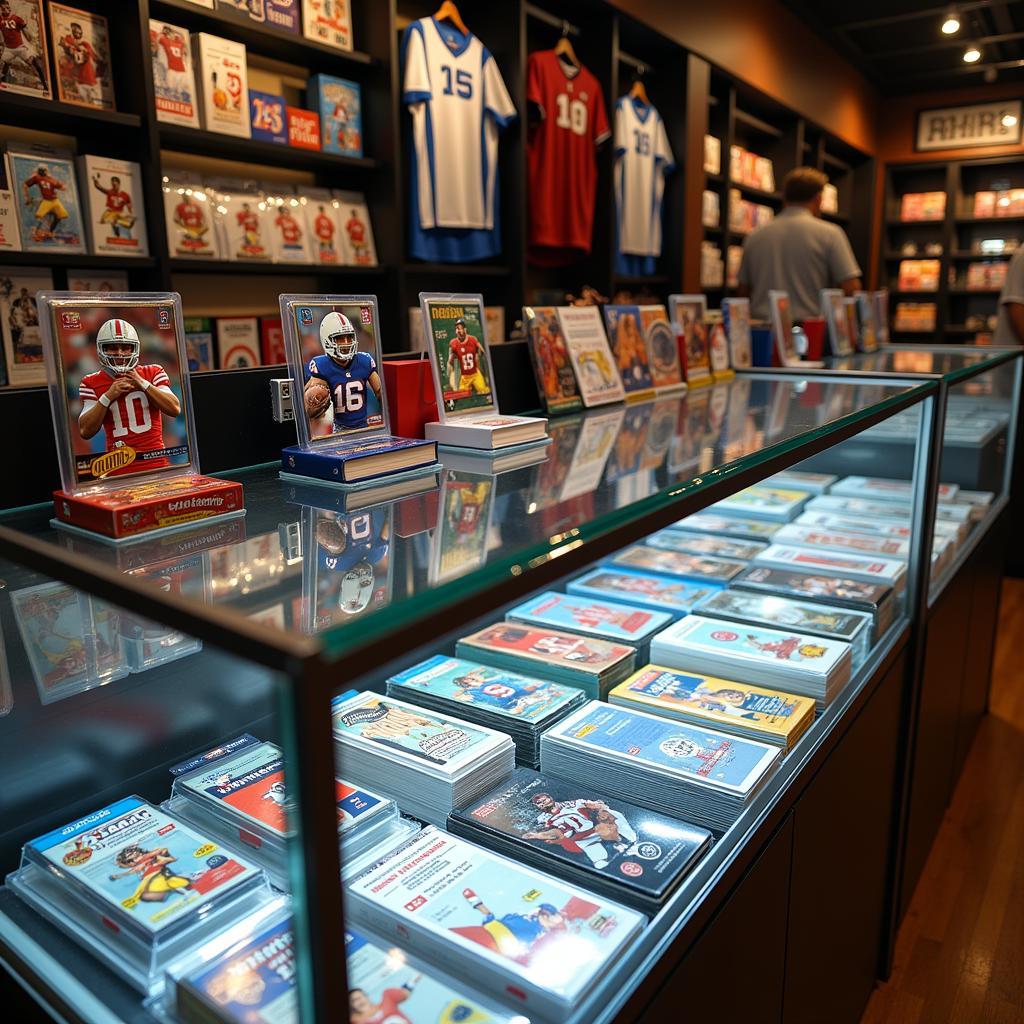 Football Player Card Shop Display