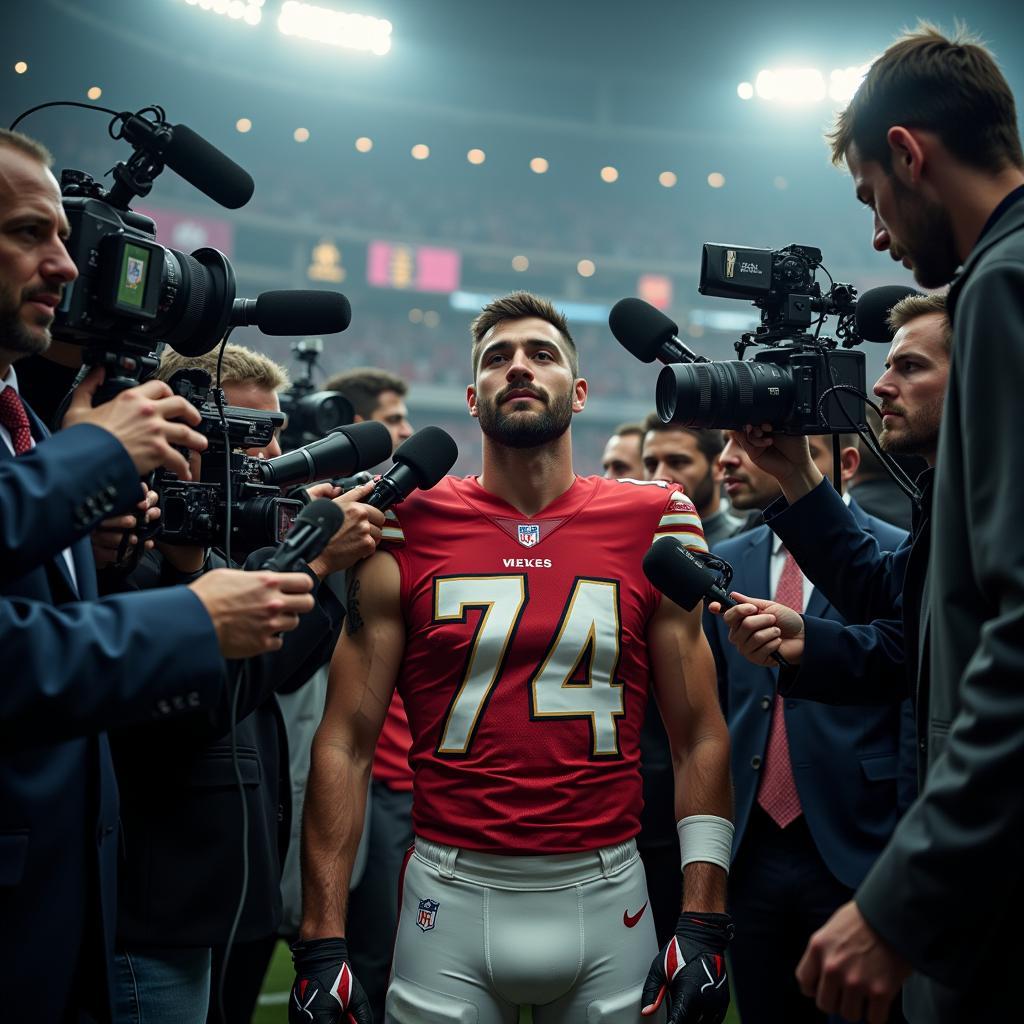 Football Player Facing Media Scrutiny