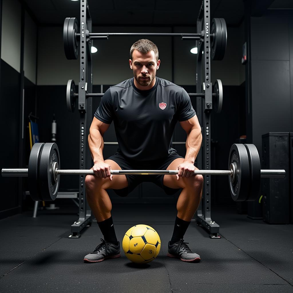 Football Player Strength Training for Ball Challenges