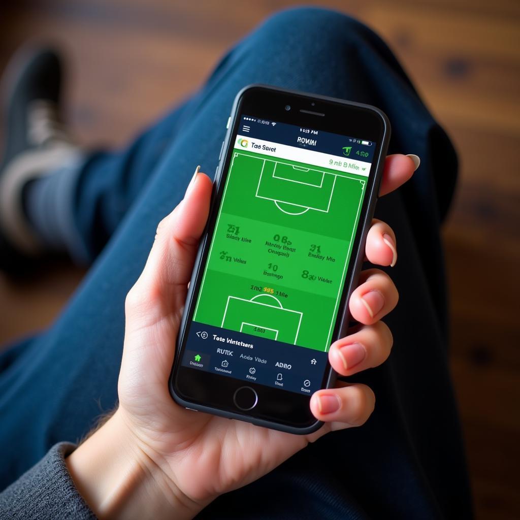 Using a mobile app for football predictions