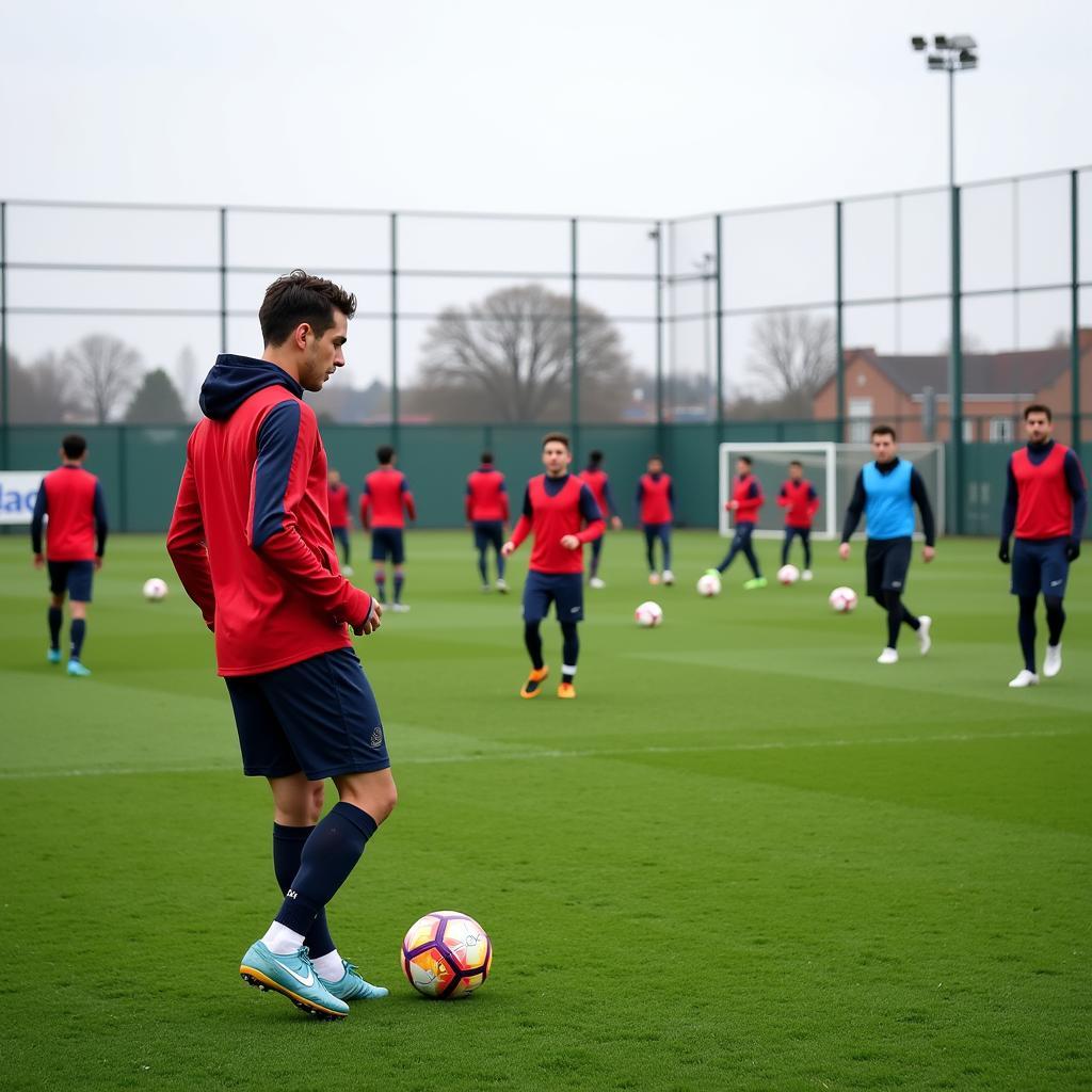 Football training session