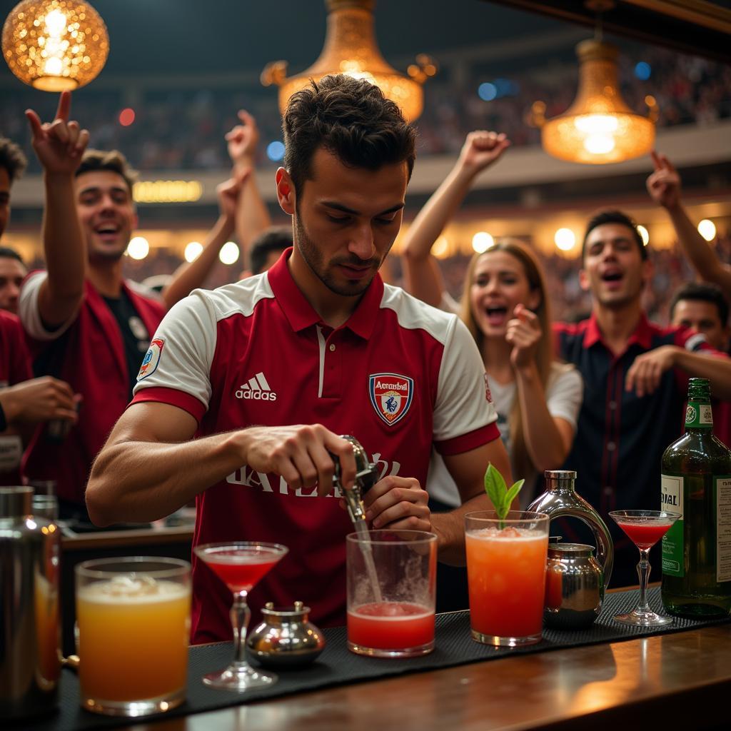 Footballer Bartending