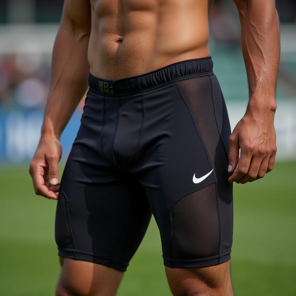 Compression shorts for footballers