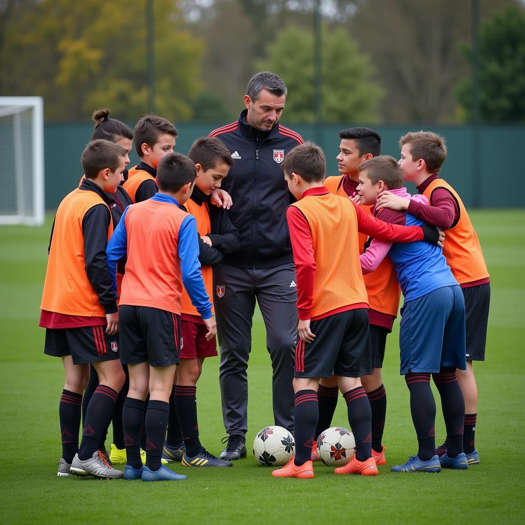 Team huddle for tactical briefing