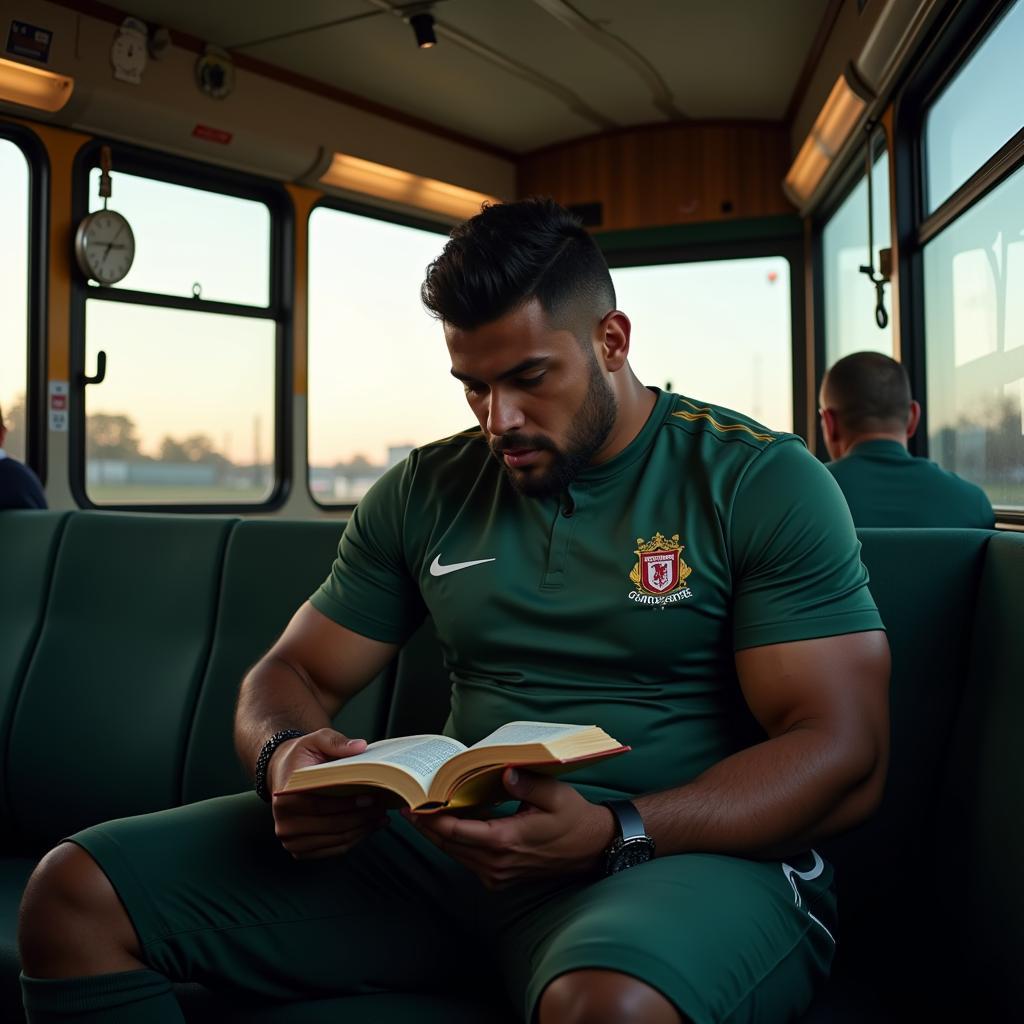 Footballer Reading Bible