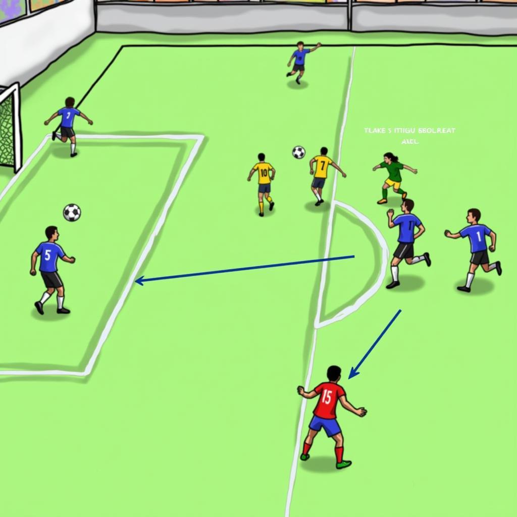 Footballer demonstrating tactical awareness