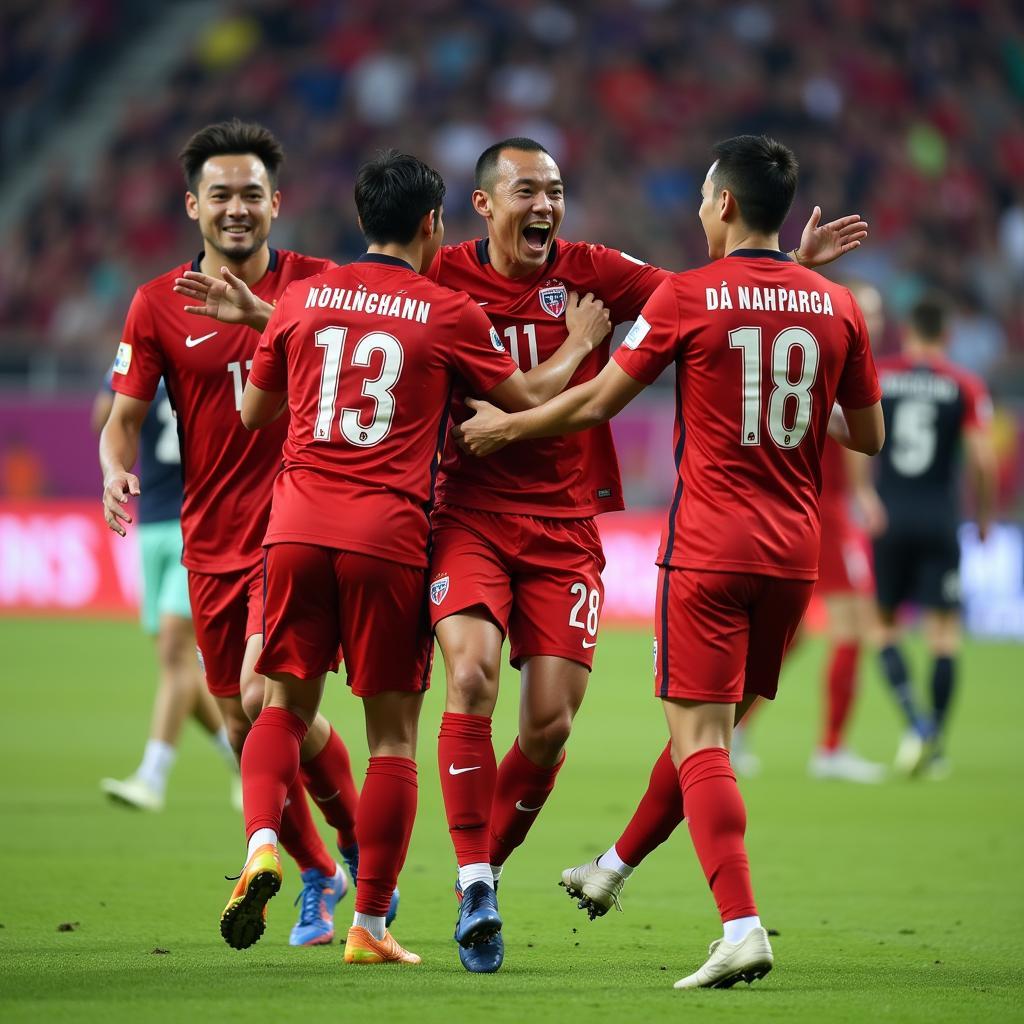 Foreign Player Celebrating a Goal