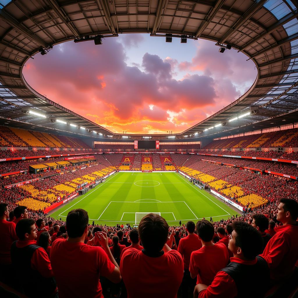 Galatasaray fans in the stadium