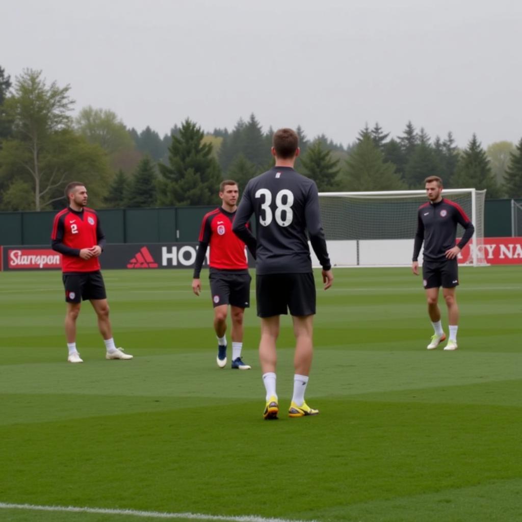 German national team during a training session