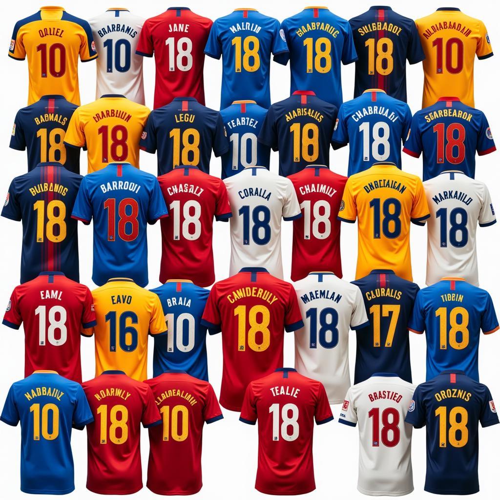 Number 18 Jersey From Around The World