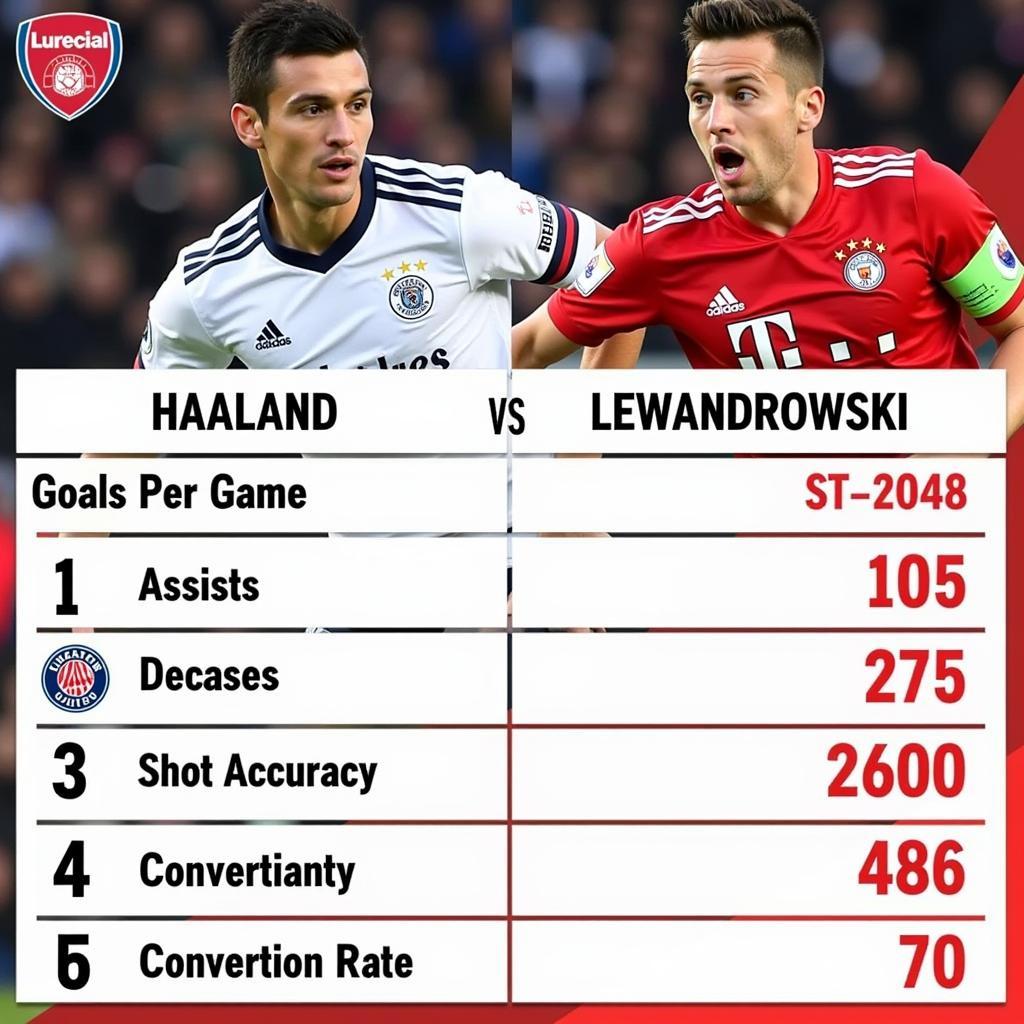 Comparing Haaland and Lewandowski's stats