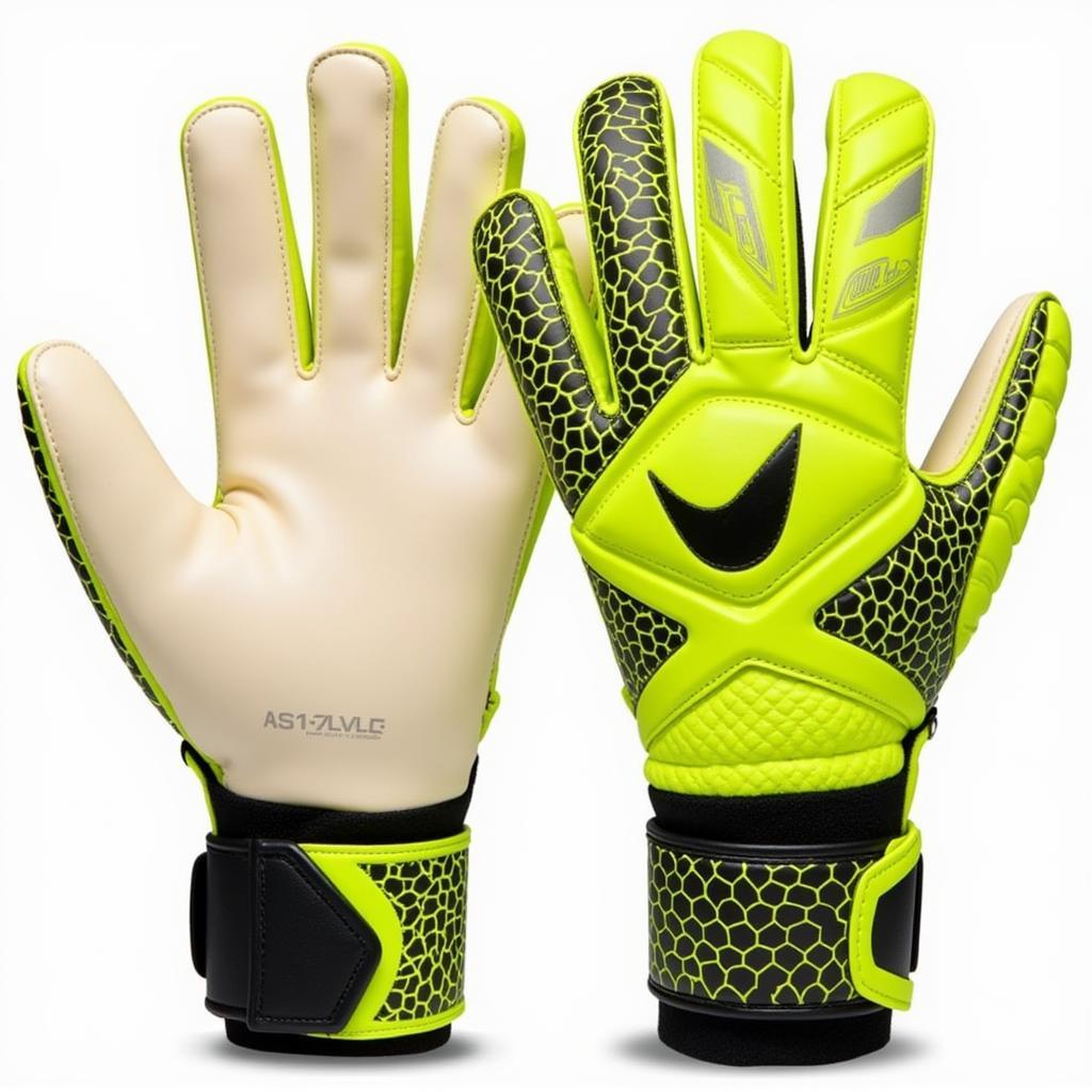 Close-up of goalkeeper gloves