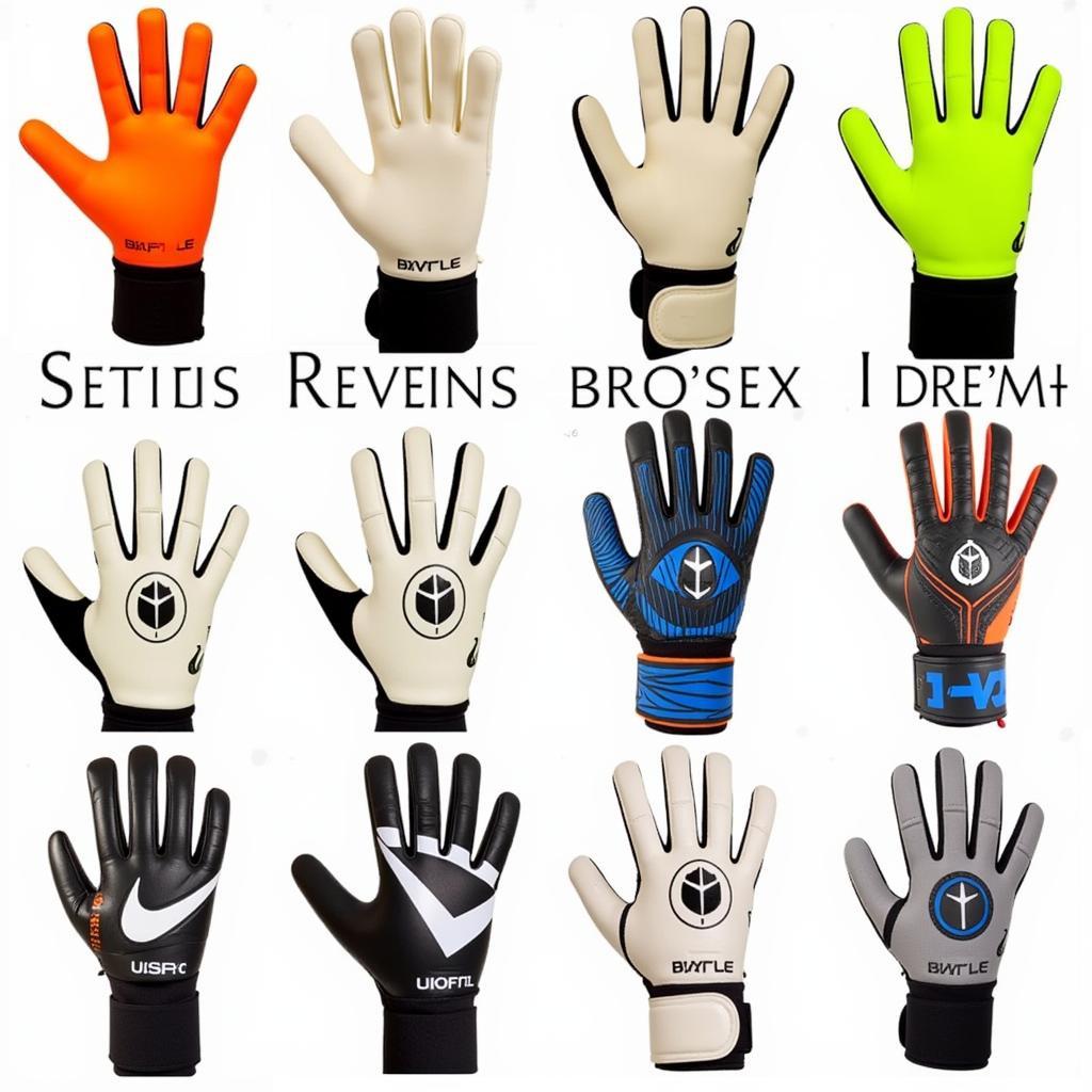 Different types of goalkeeper gloves